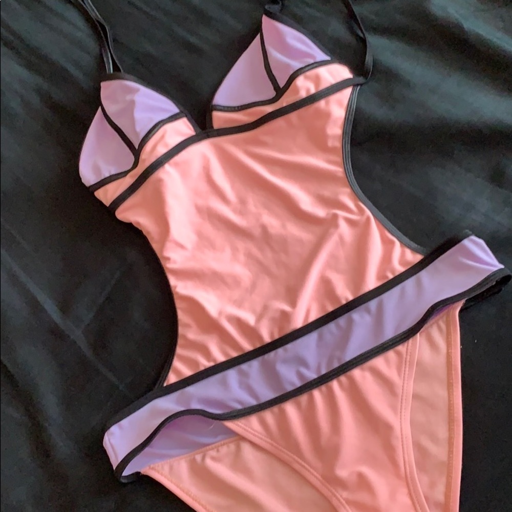 CUTE SEXY PINK & PURPLE ONE PIECE